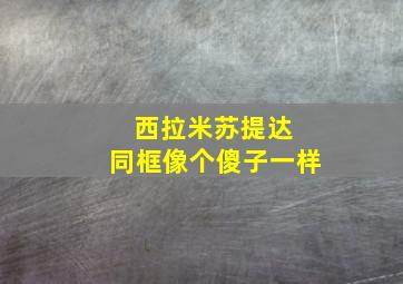 西拉米苏提达 同框像个傻子一样